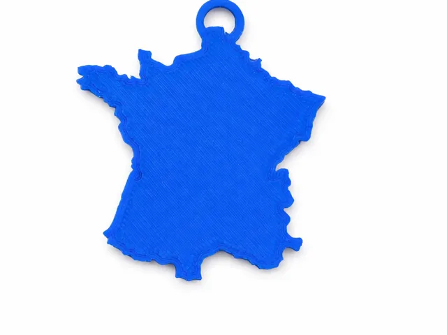 Map of France keychain