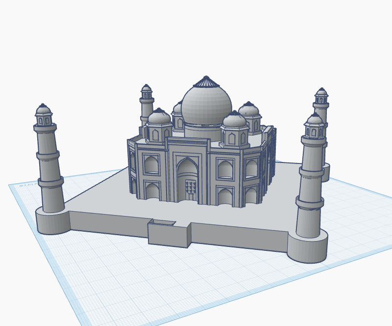 Taj Mahal — Less Accurate (Improved Printability & Handling)