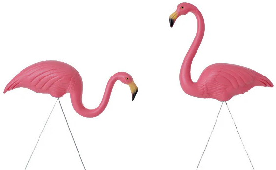 Original Featherstone Lawn Flamingo Set