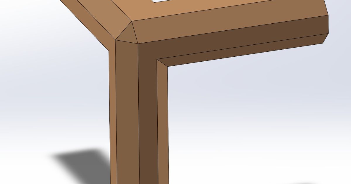 Corner Protector - corner guard - einfaches Eckprofil zum Kantenschutz by Angleartig | Download free STL model | Printables.com - 3D model önizlemesi