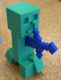 Minecraft creeper stabbed