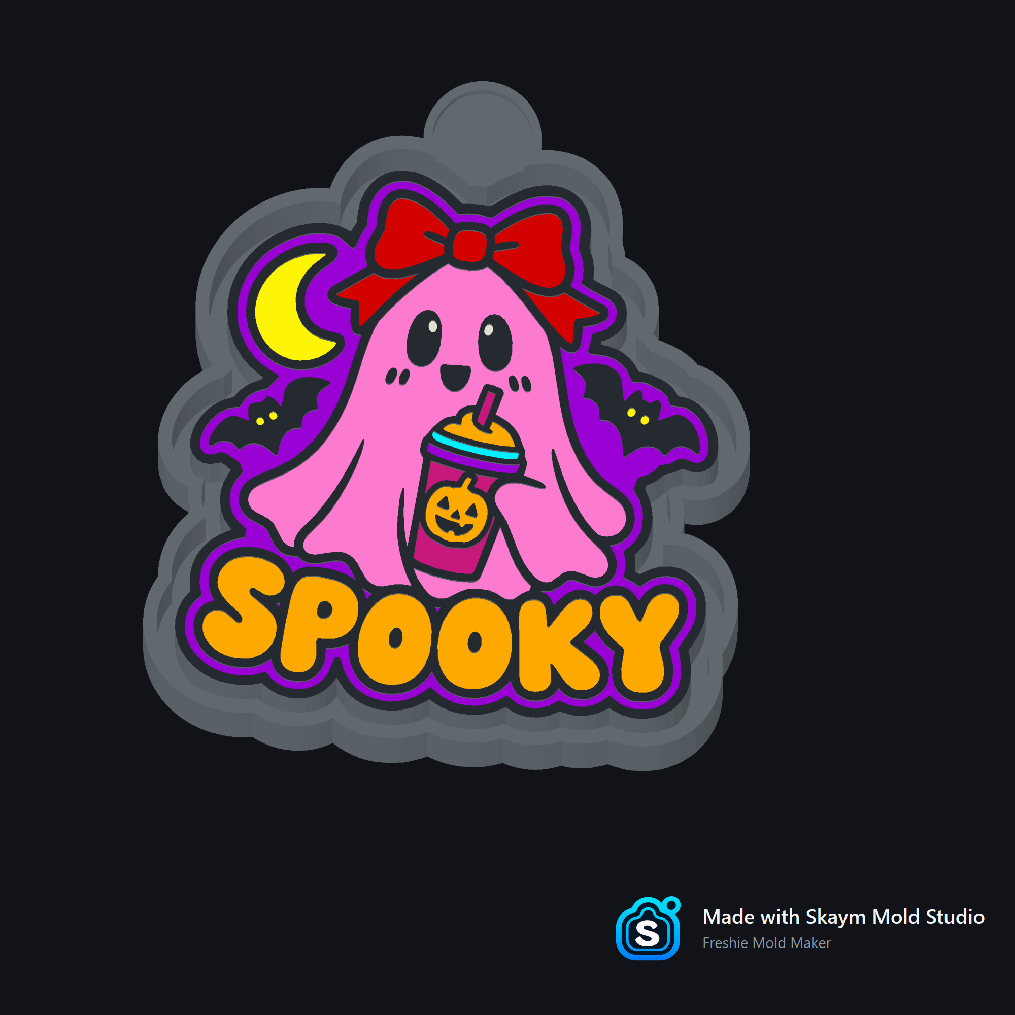 Spooky Ghost Halloween – Freshie Mold STL