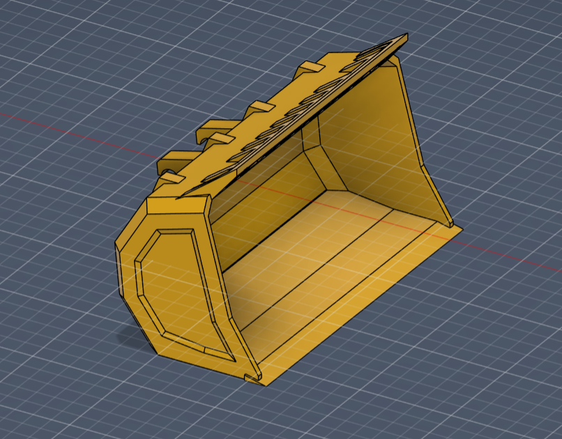 Flat Edge Scraping Bucket