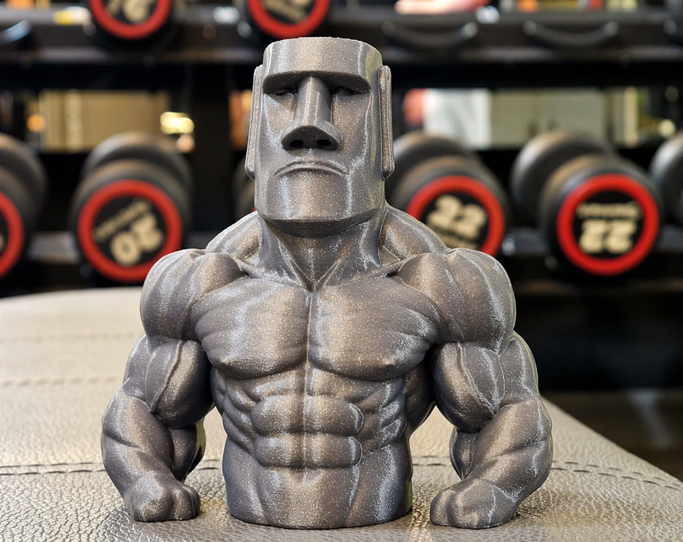 Muscle Moai statue