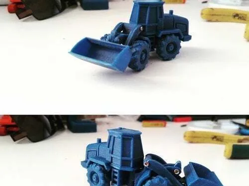 Easy to print Generic Front Loader (1:100 / HO scale)