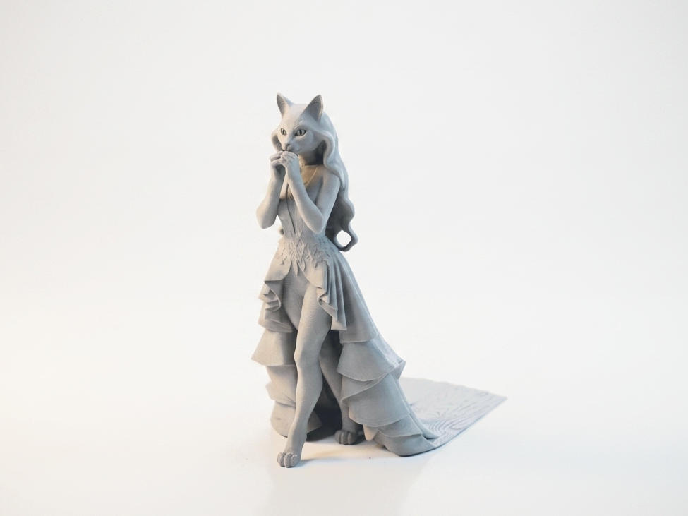 Cat Supermodel Figurine Female Character 3D Printable