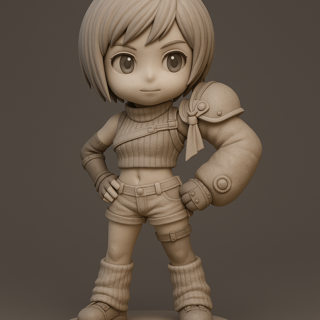 Yuffie Final Fantasy Chibi Style