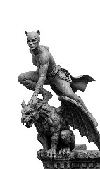 Catwoman Fan Art Statue – Gargoyle Rooftop Base