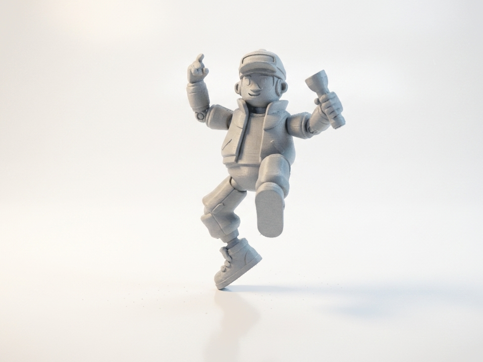 Torch Man Fantasy Warrior Figurine 3D Printable