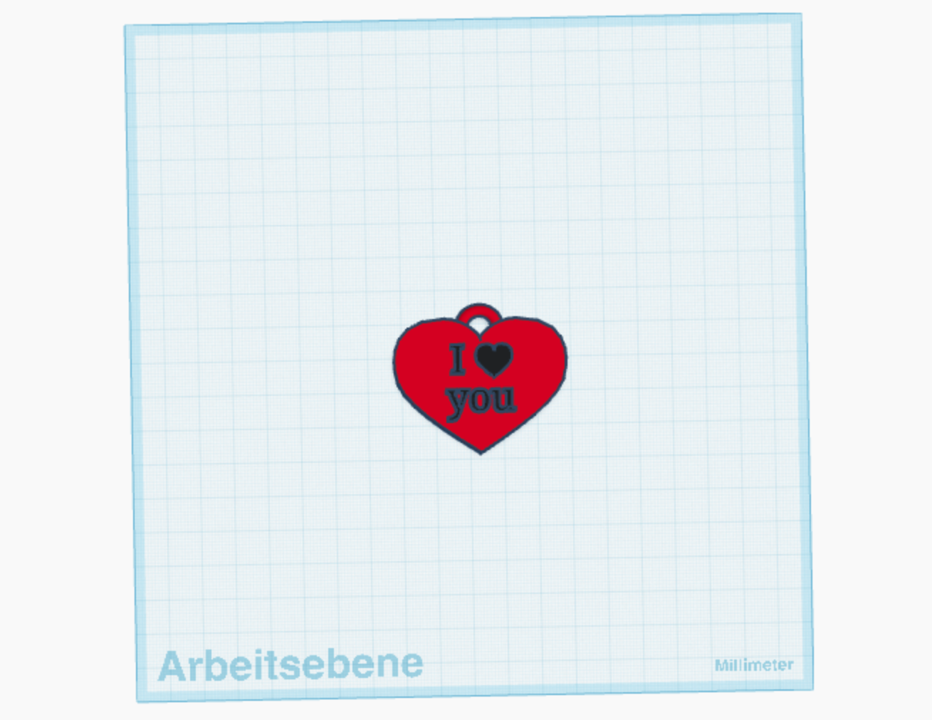 Heart Keychain (I love you)