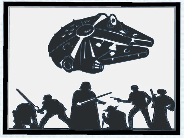 Star Wars Wall Plaque - Characters and Millenium Falcon 15x20cm
