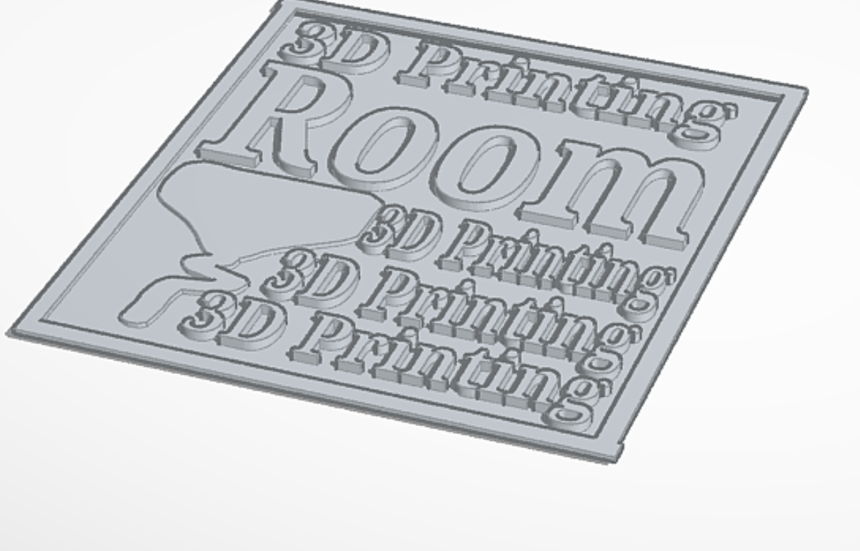 3D Printing Room Sign