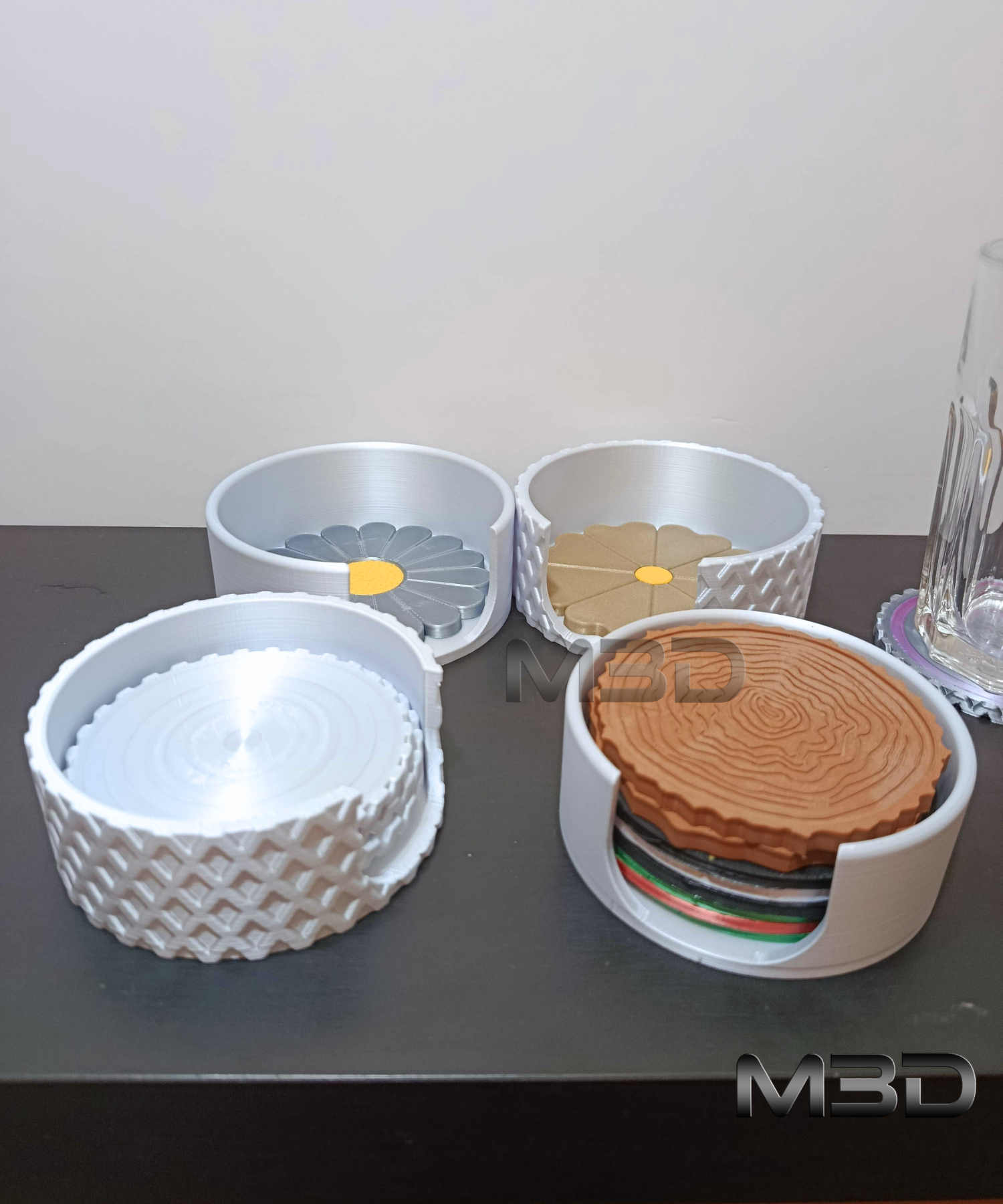 Miniatura 10 do modelo 3D Basic Coaster Set with Holder