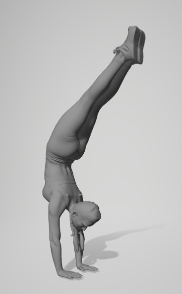 Handstand girl miniature