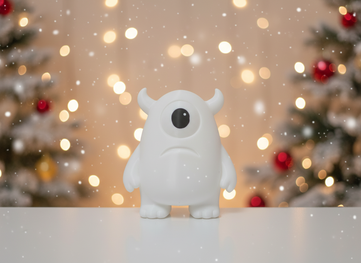 Grumpy Cyclops Monster Holiday Figurine