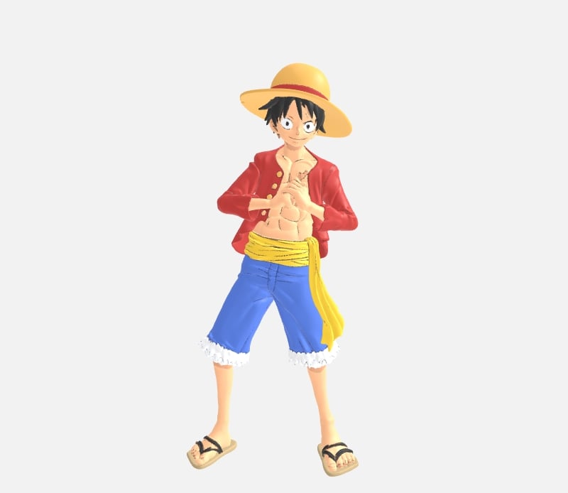 3D Printable Luffy Character Model for Display Use