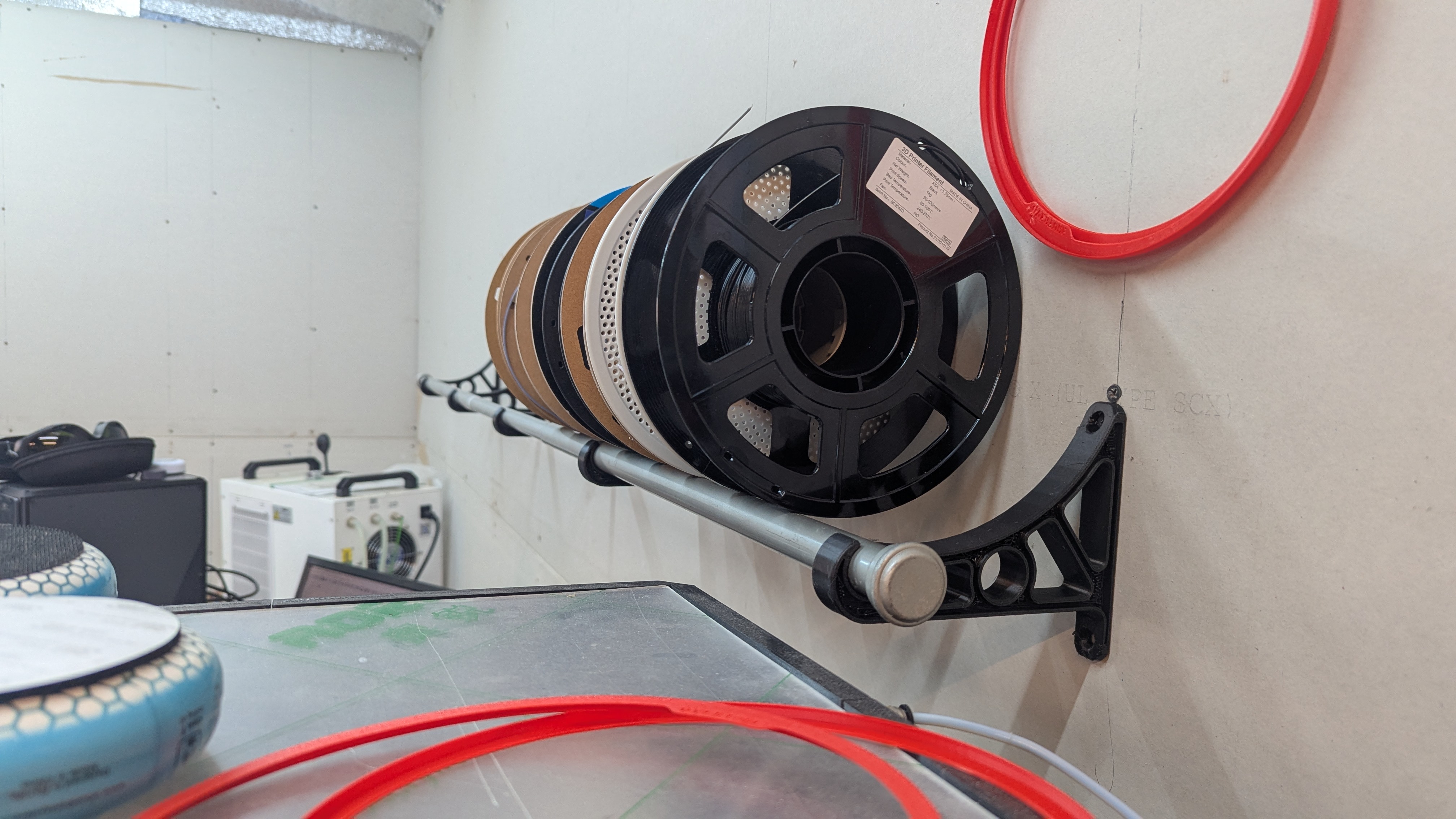 Filament Spool Shelf Bracket