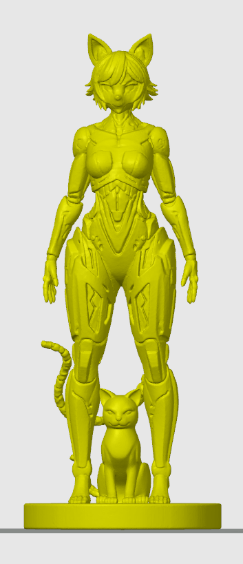 Cyber cat-girl figurine 32