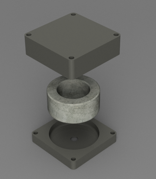 Teelichthalter Gießform | 3D-gedruckte Betonform | Zweiteilig