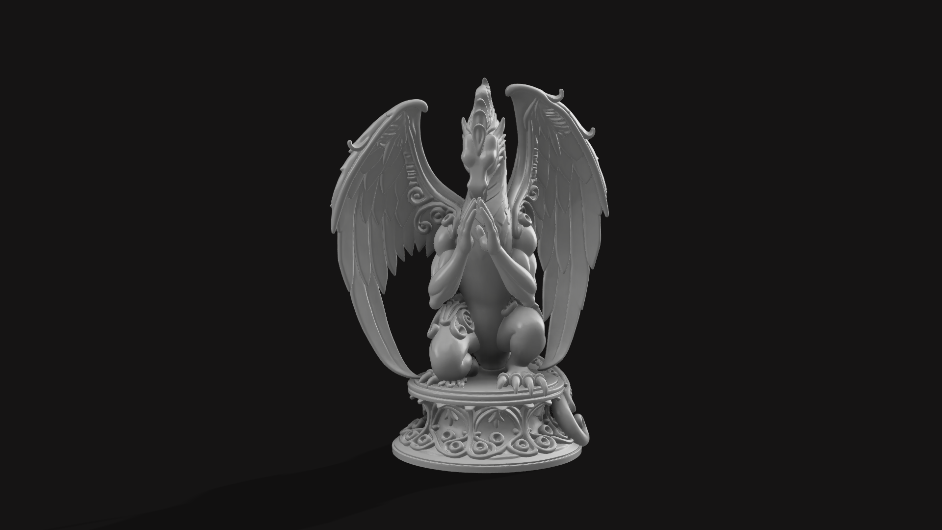 Praying Dragon Gargoyle
