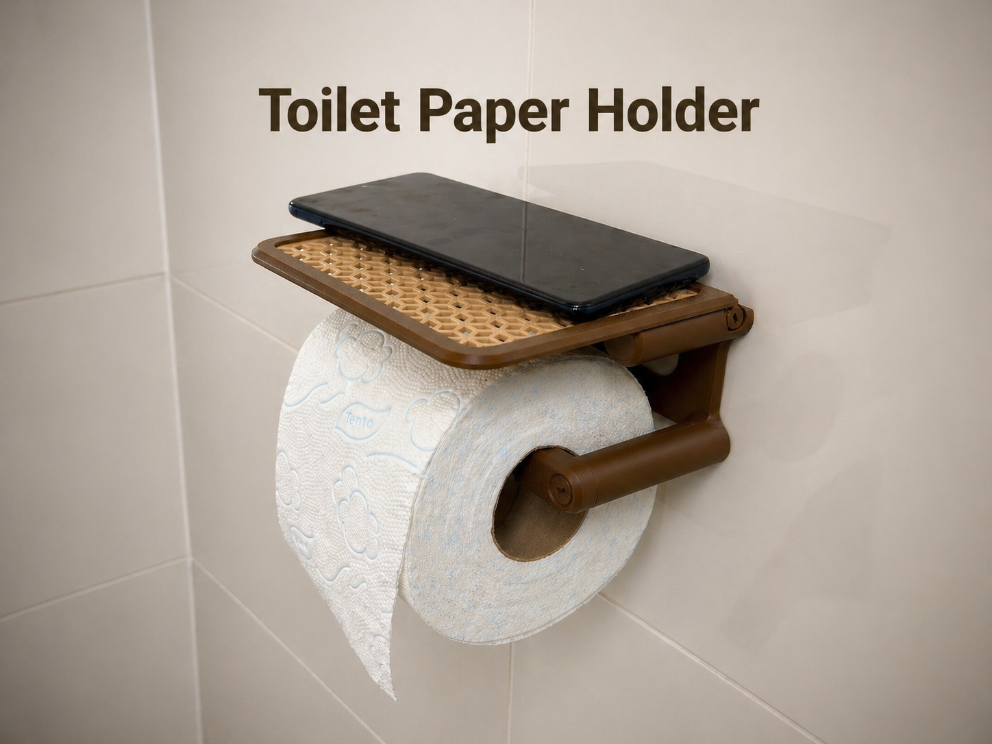 Toilet Paper Holder | Quick Swap | Storage Shelf