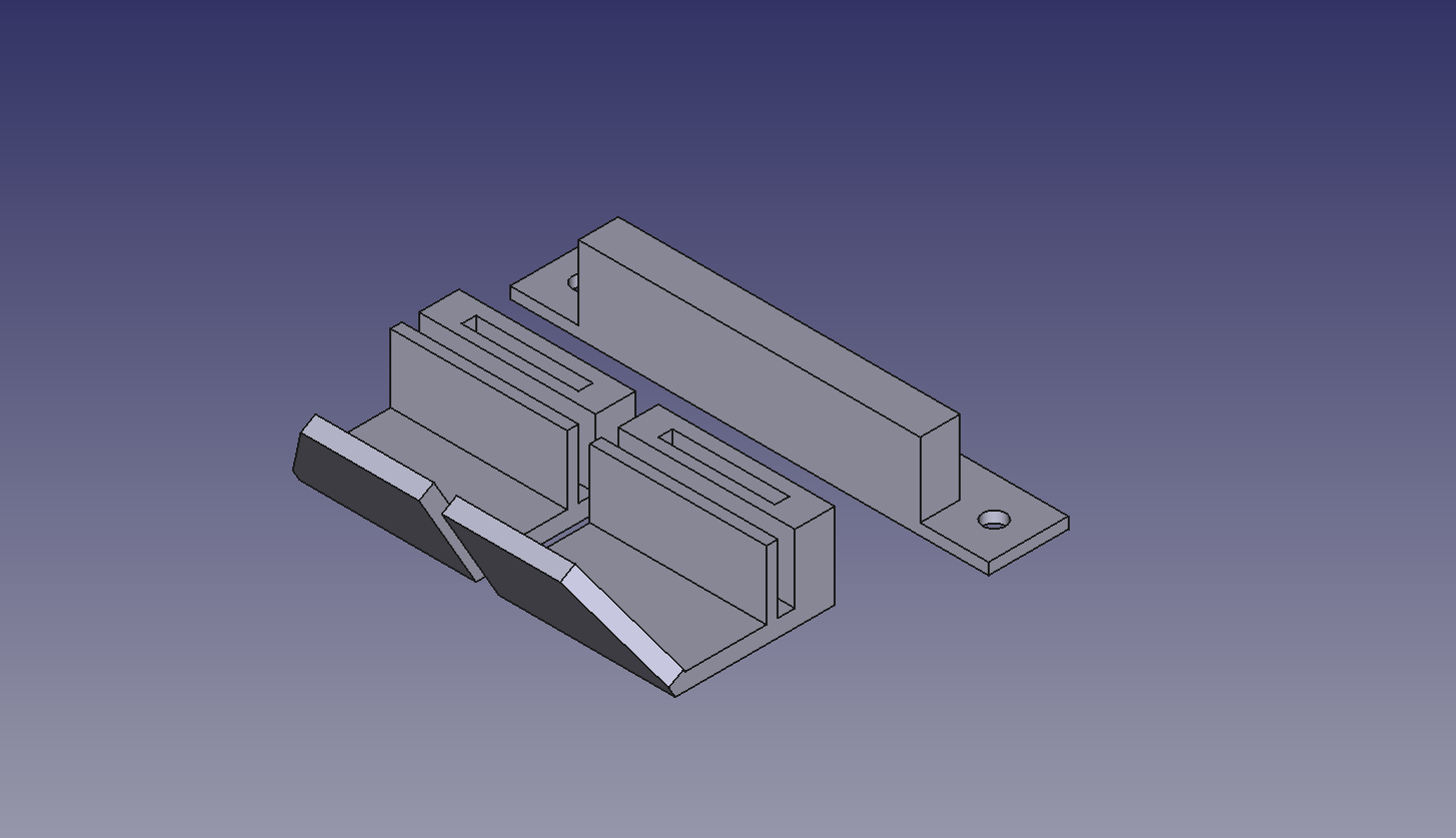 Ikea Lack Plexiglass Door Handles 20x10x2 magnet 3D model