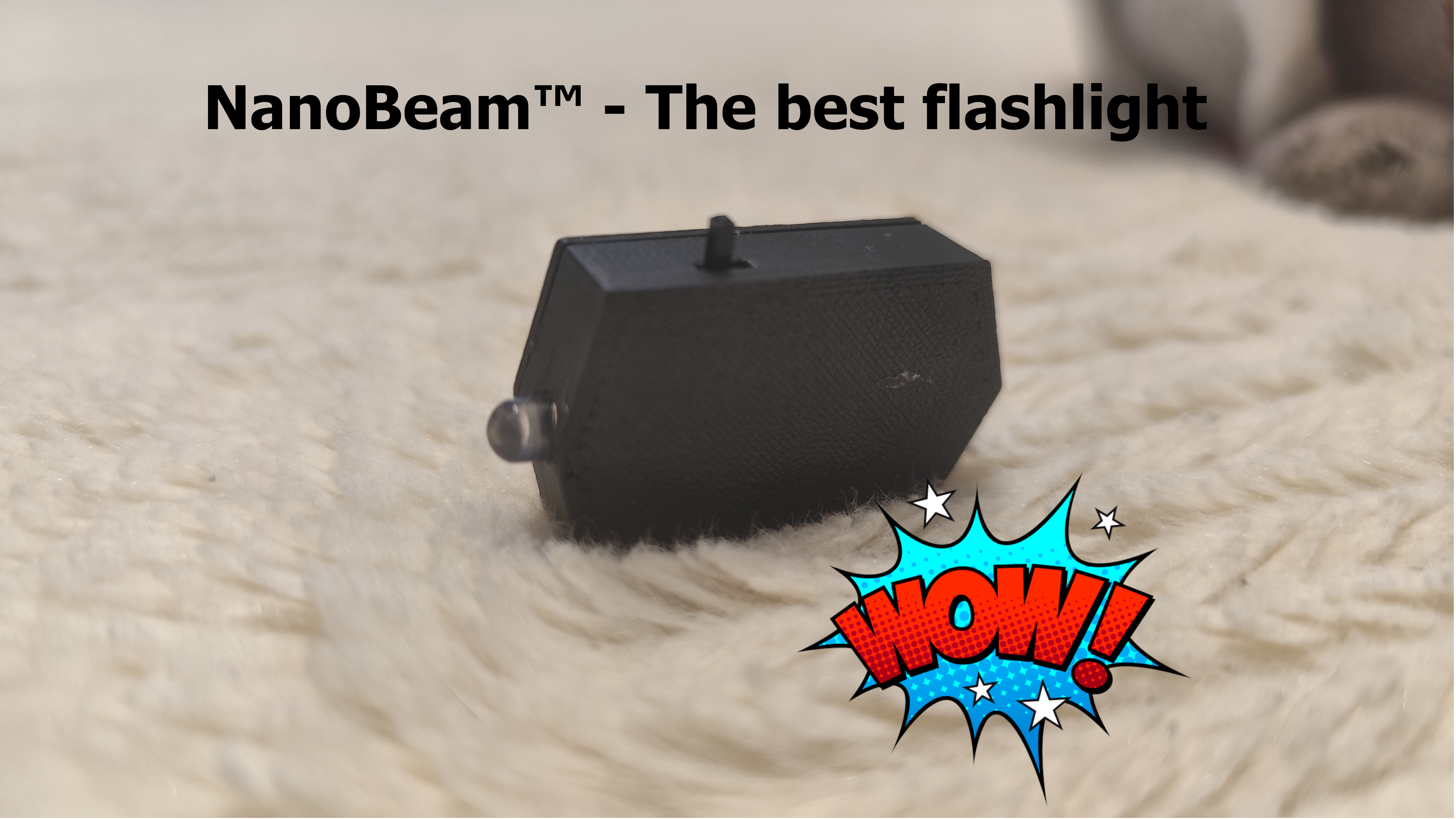 NanoBeam - Small Flashlight - Attach & Use It ANYWHERE ANYTIME (one-of-a-kind)