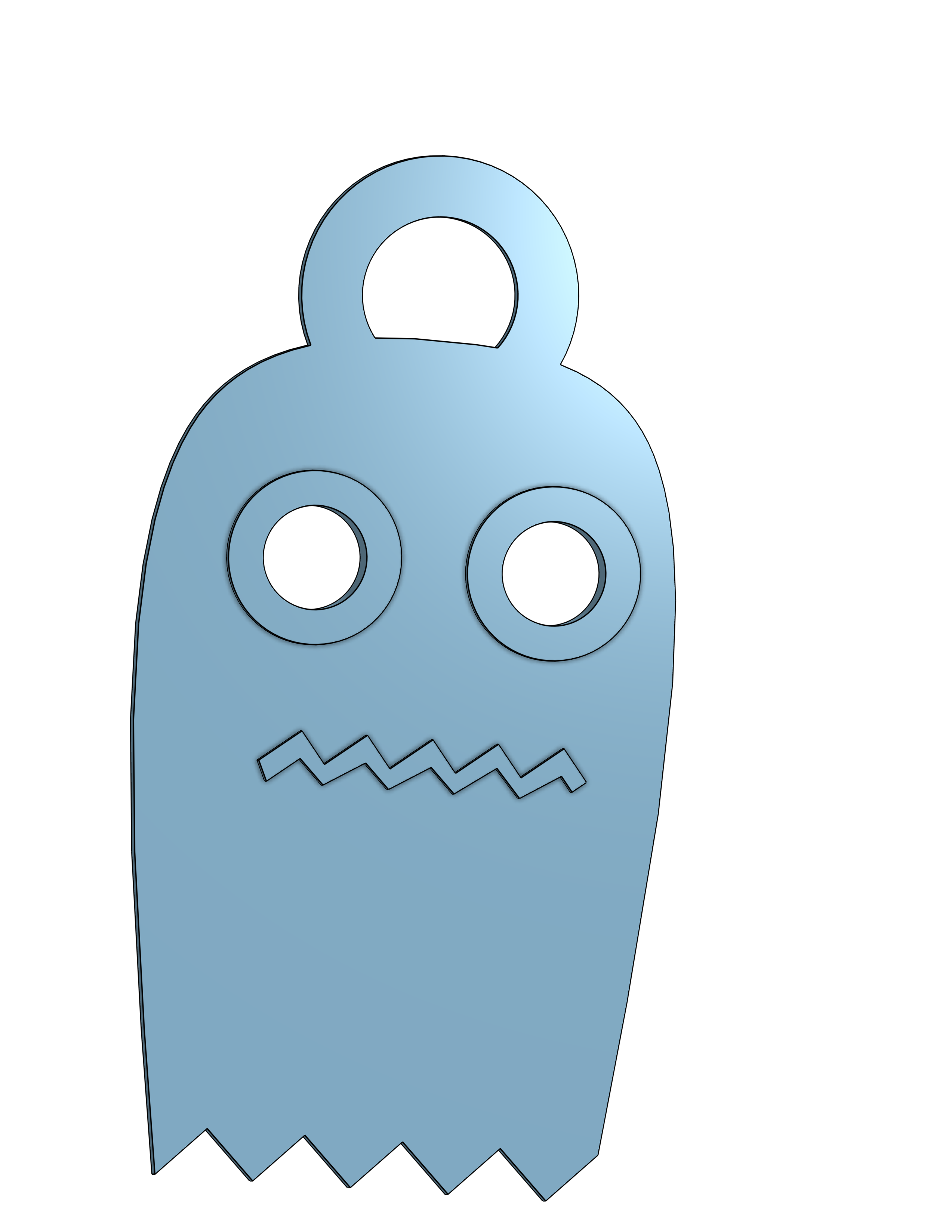 Two-Sided Ghost Key Chain