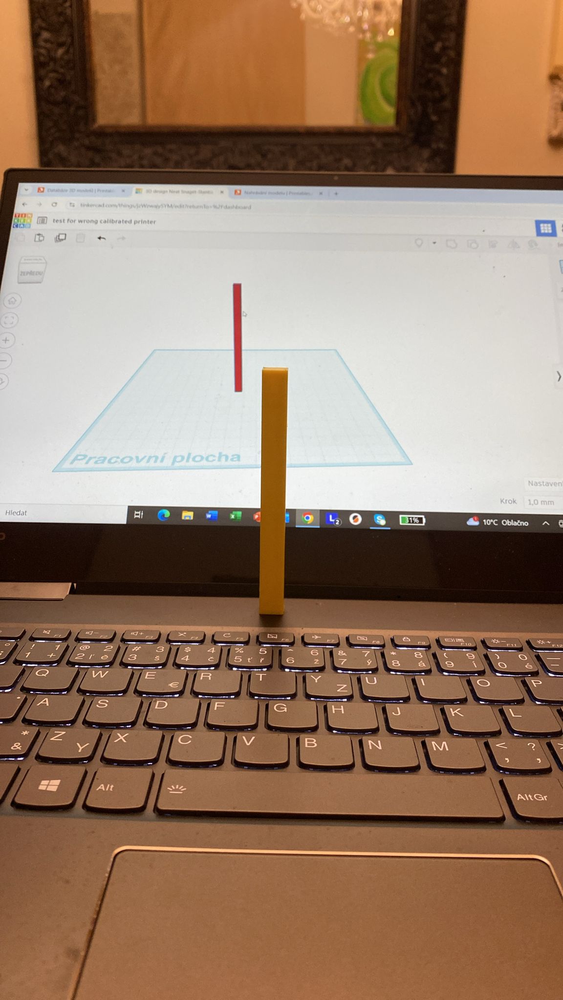 test for wrong calibrated printer
