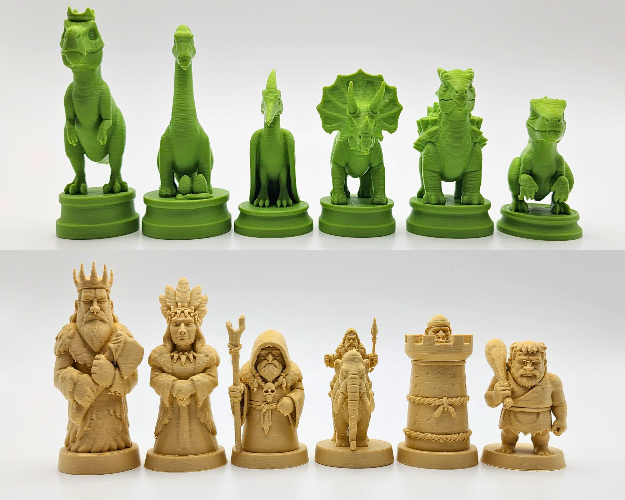 Dinosaurs v Cavemen Chess Set