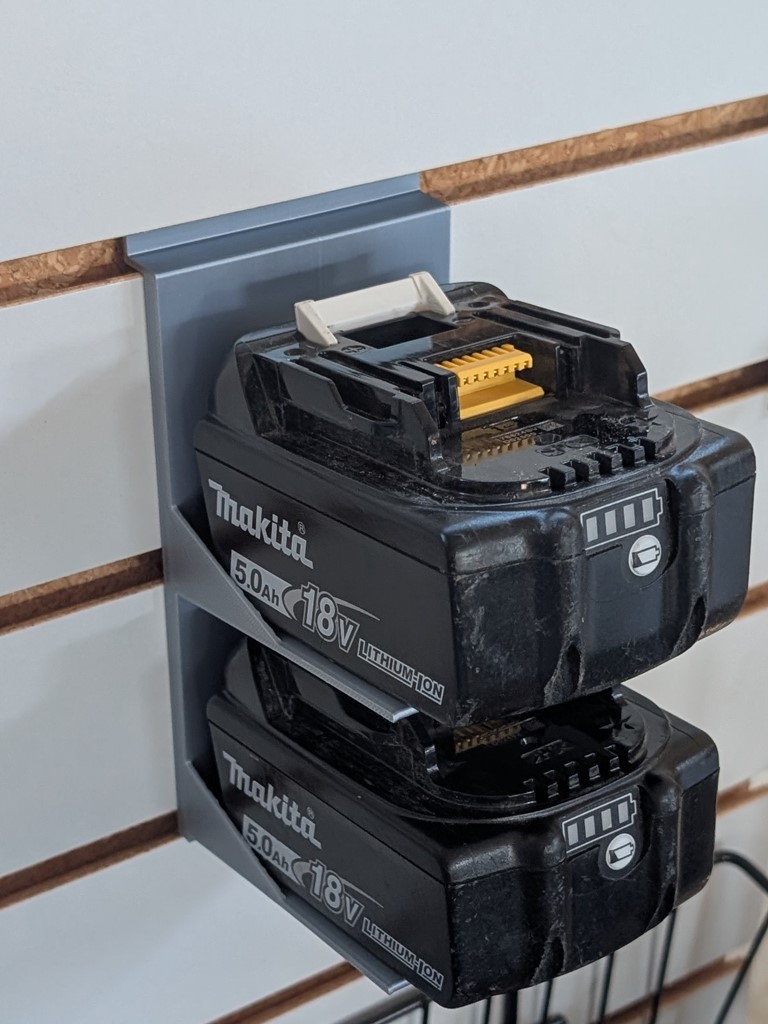 Slatwall Makita Battery Holder