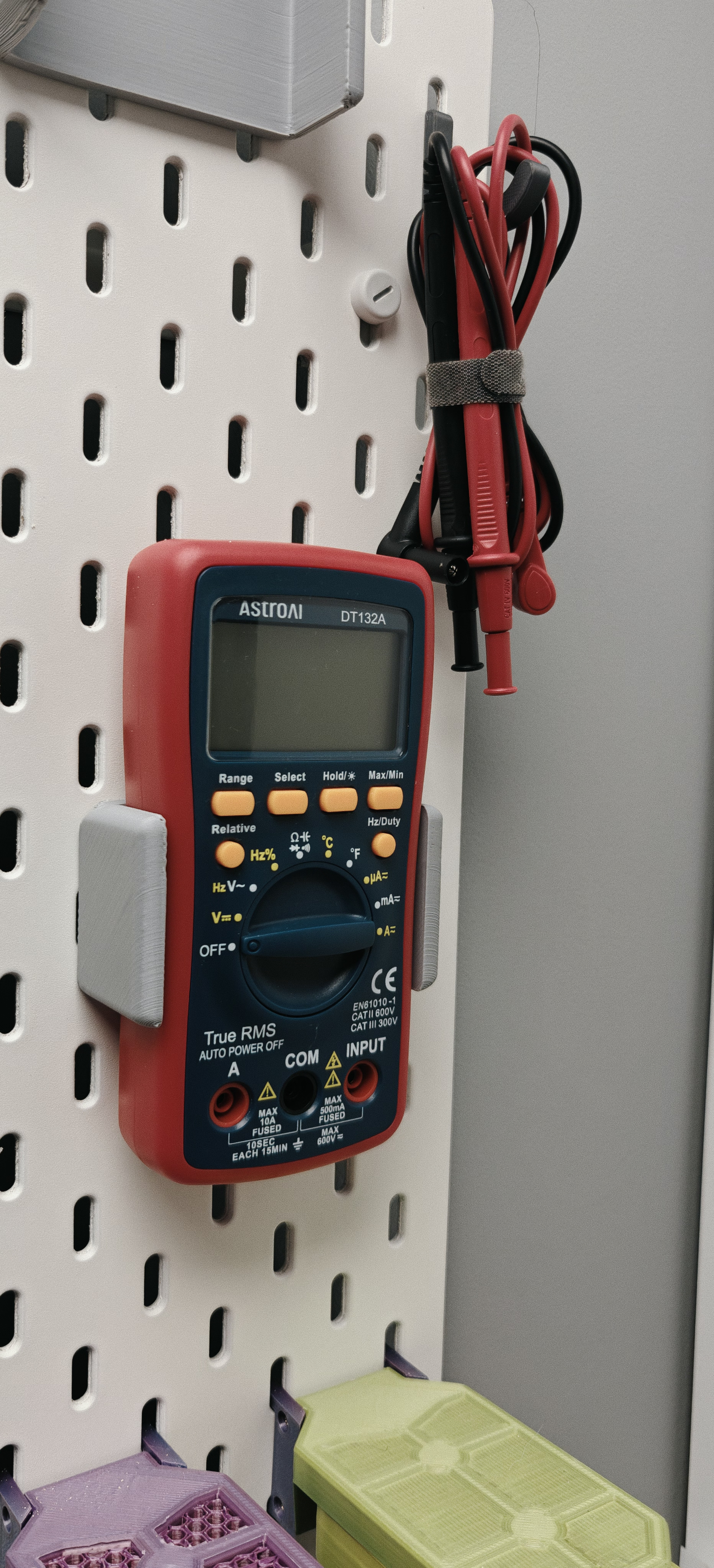 Multimeter Holder for IKEA SKÅDIS Pegboard