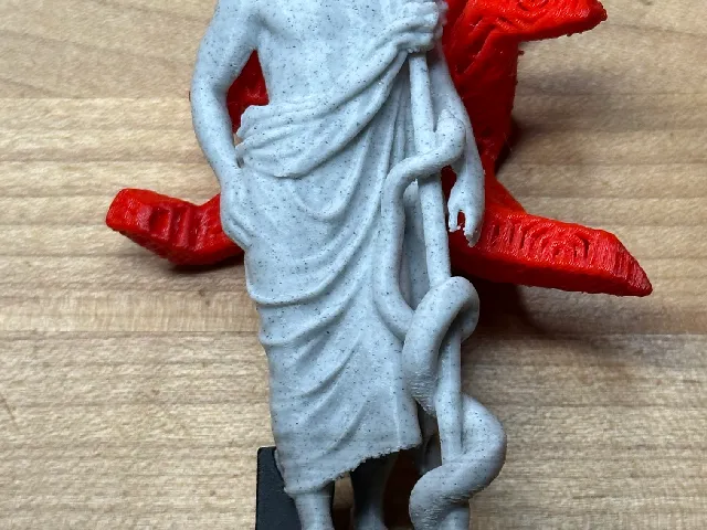 Asklepios with Painted Base