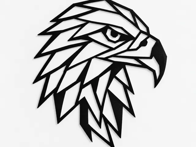 Geometric Eagle Head Wall Art