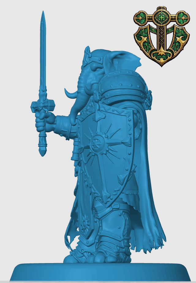 Miniatura 4 do modelo 3D Loxodon Paladin