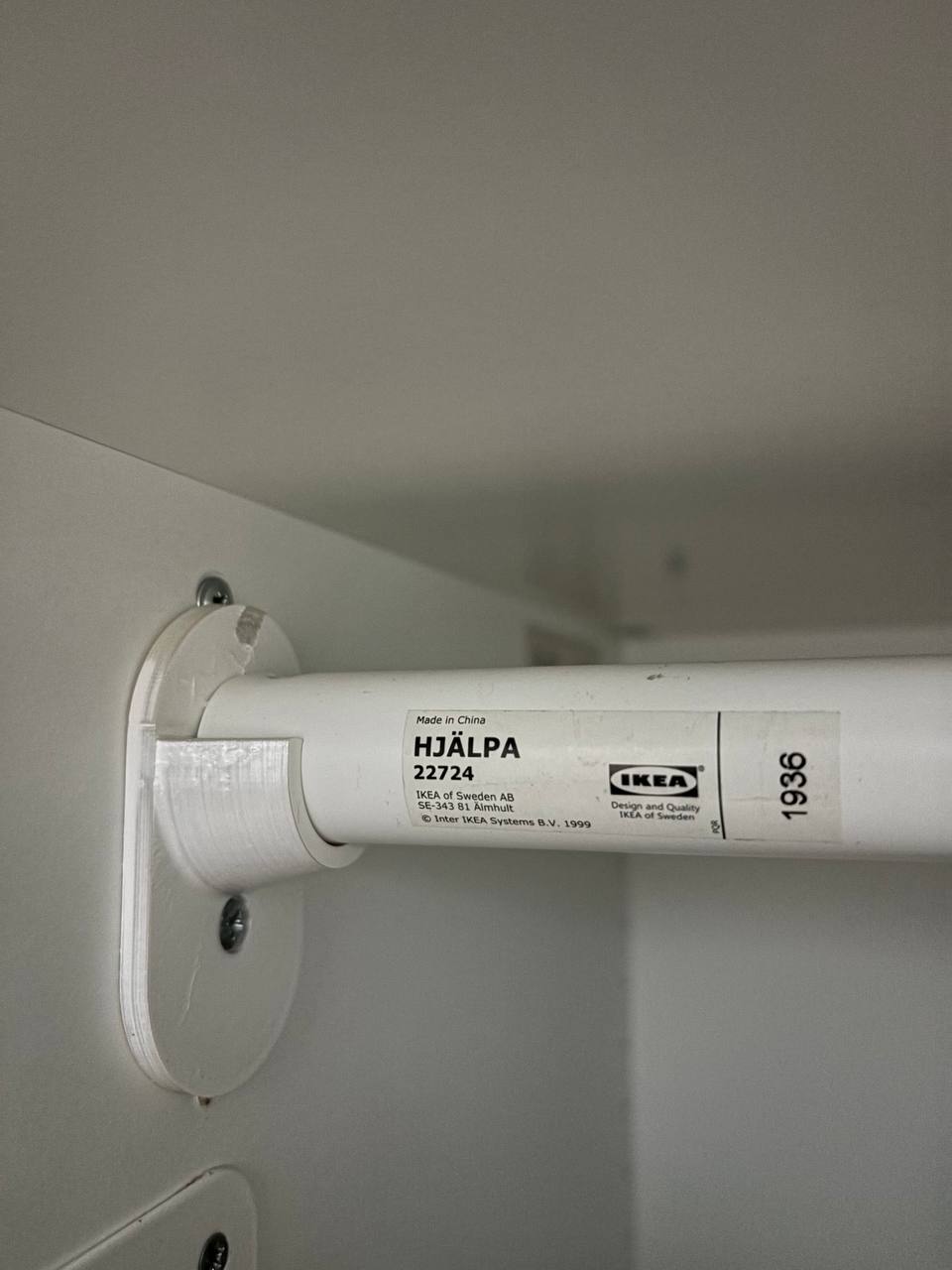 IKEA HJÄLPA Clothes Rail Mount (Replacement / Reinforcement Bracket)