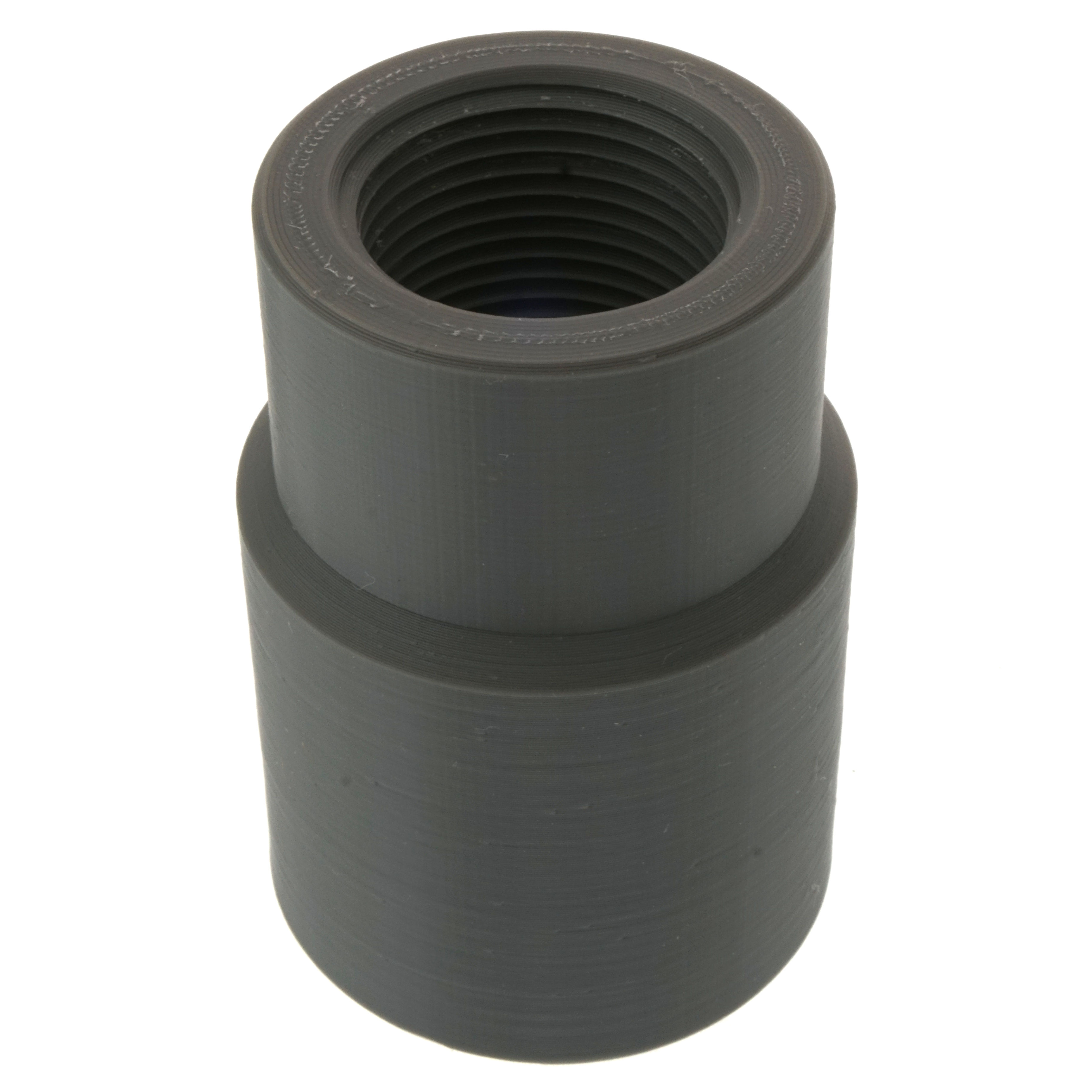 Gray 1" PVC Conduit to 3/4" NPS Adapter