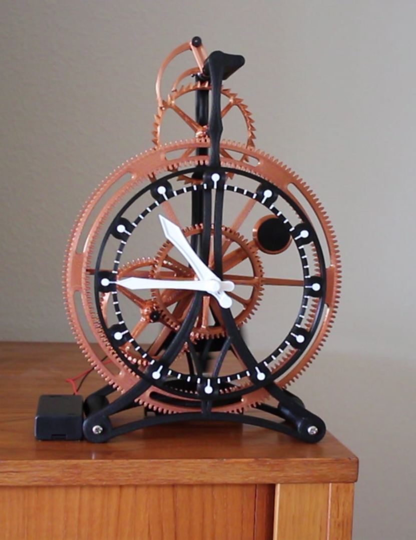 revised frame parts for epicyclic gear clock