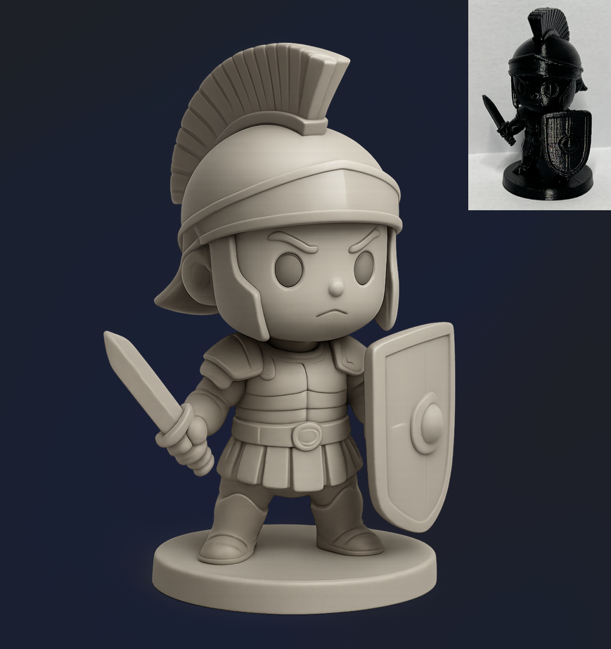 Chibi Spartan Warrior