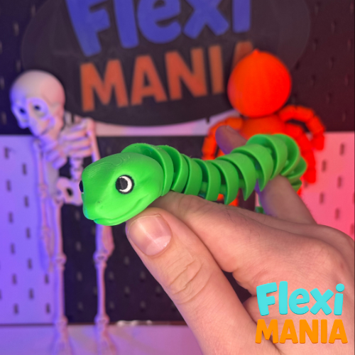 Flexi Snake | Print-in-Place Articulated Snake – No Supports Needed