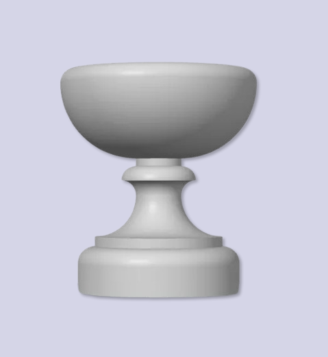 Copa medieval decorativa