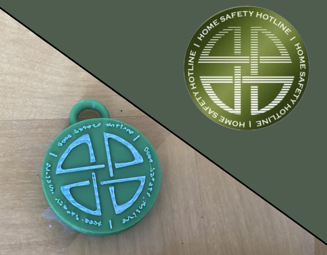 Home Safety Hotline Logo Keychain