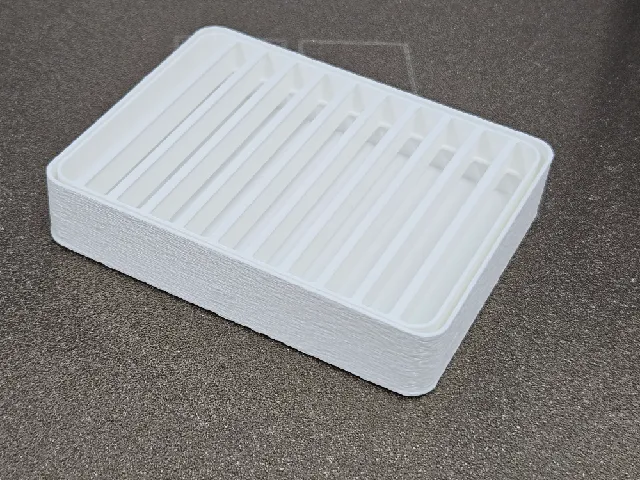 Soap or sponge holder with dip tray