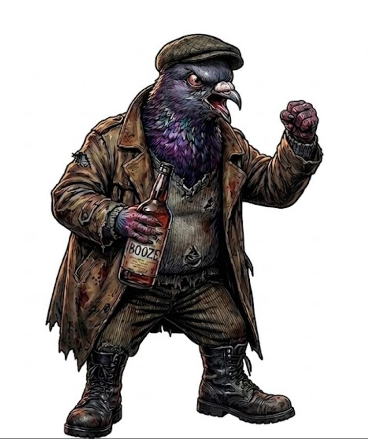 Angry Drunk Pigeon (Benny)