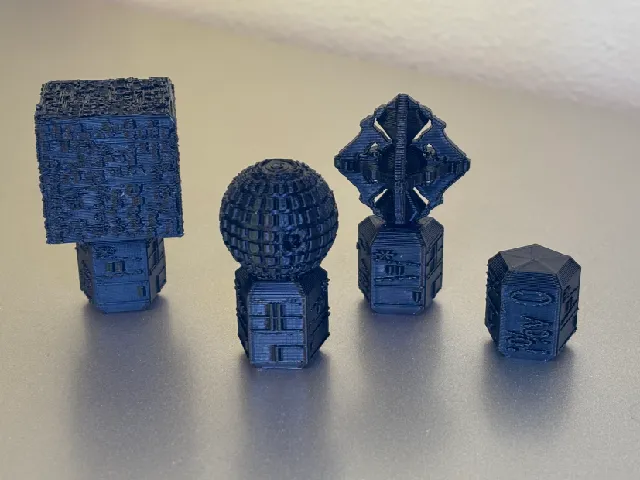 Star Trek Borg Custom DJ Knobs - Cube Sphere Diamond Pentagonal Base