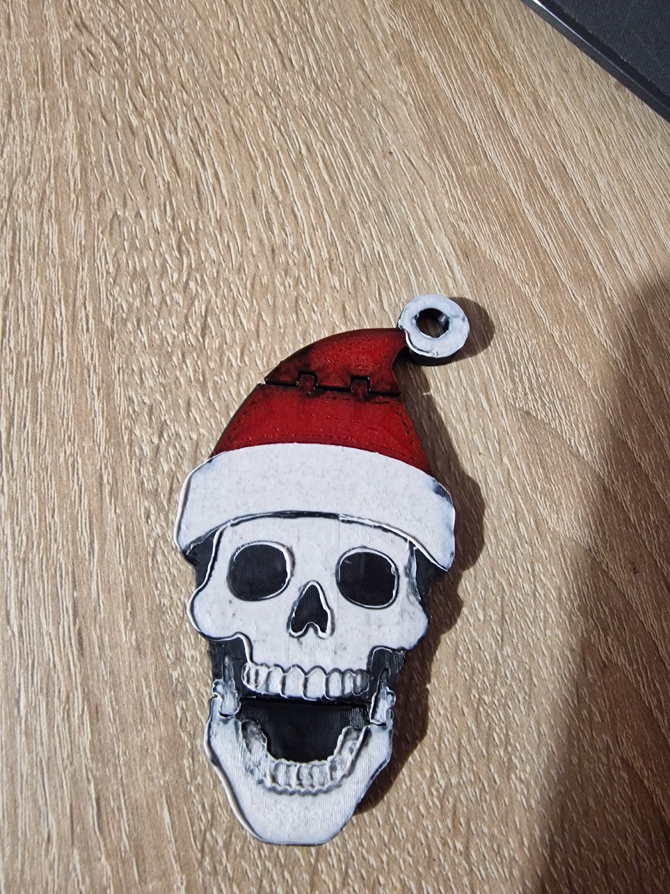 Santa Claus skull keychain