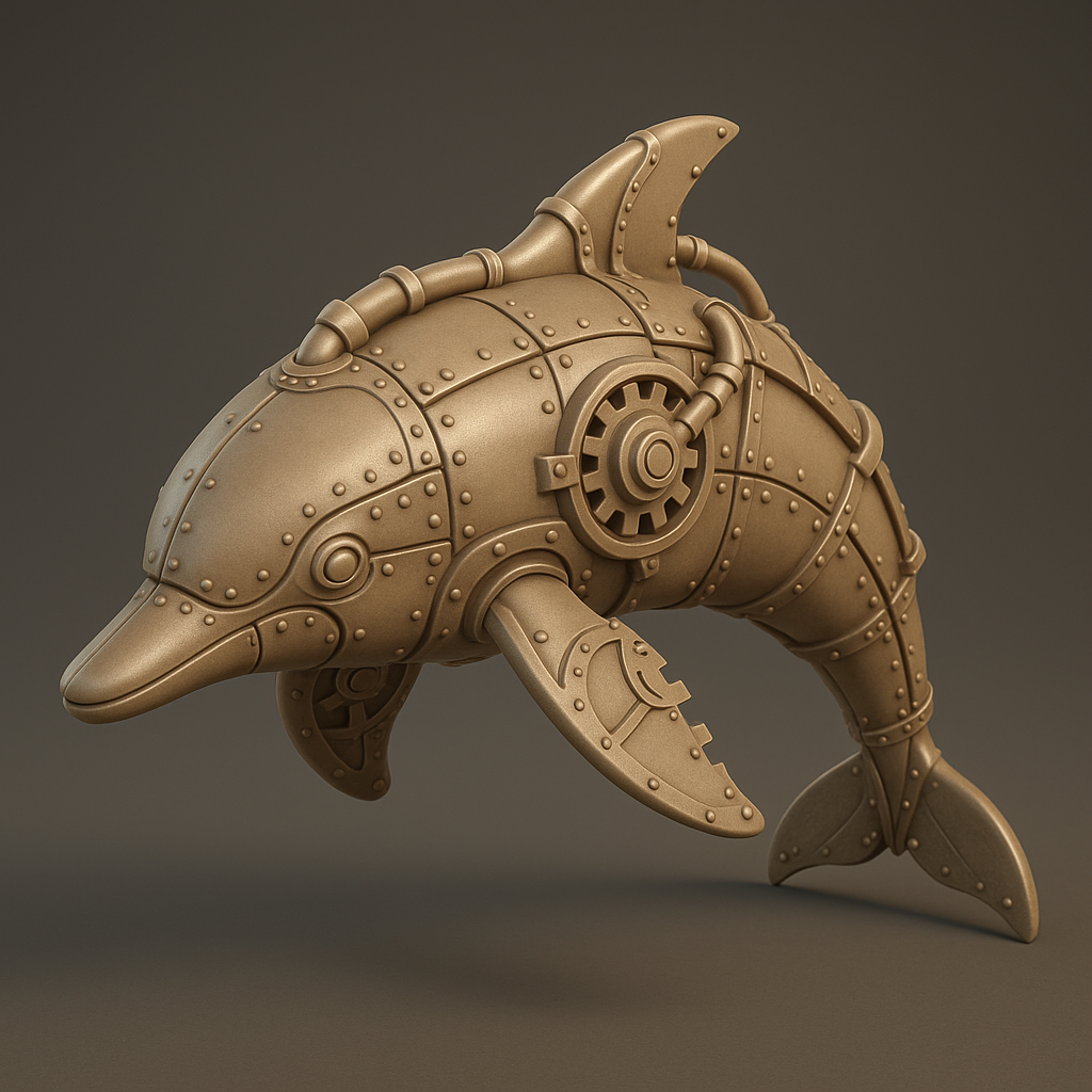 Steampunk Dolphin Sculpture
