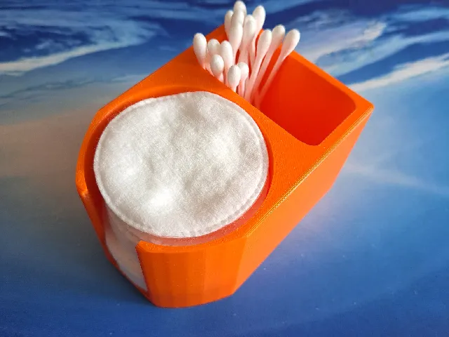 Organizer for cosmetic cotton pads and sticks