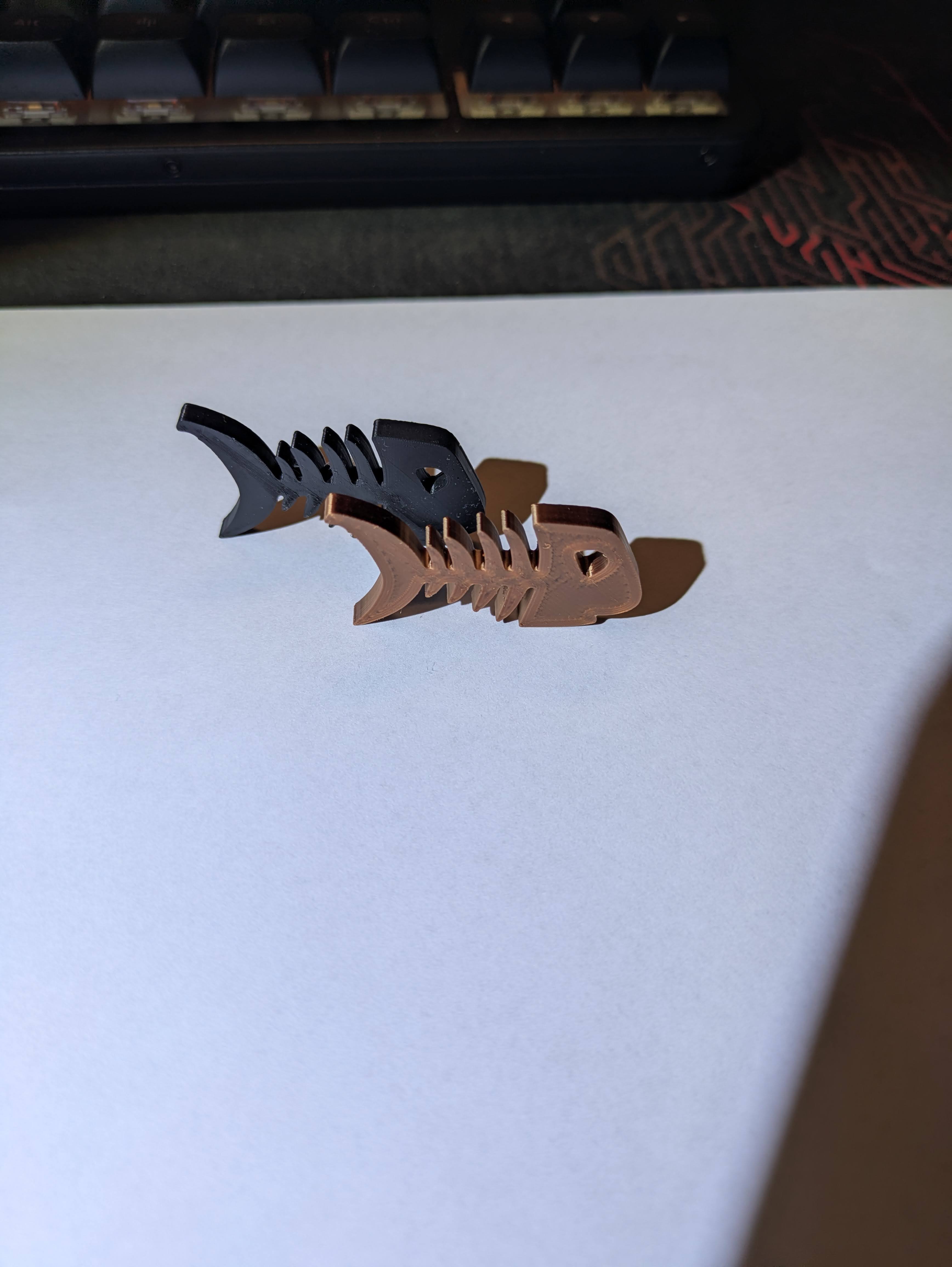 Miniatura 3 do modelo 3D Fishbone keychain