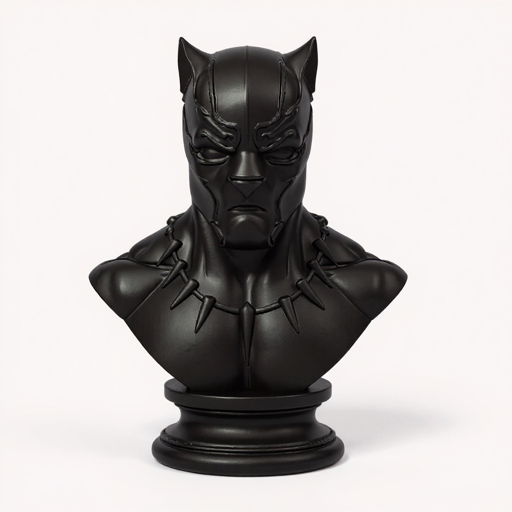 Realistic bust of a Black Panther
